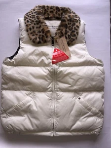 RALPH LAUREN DENIM & SUPPLY CREAM LEOPARD DOWN GILET SIZE Sml, Med, Lge - Picture 1 of 2