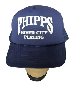 VINTAGE Phipps River City Plating Trucker Hat Snapback - Picture 1 of 4