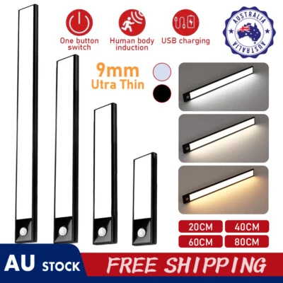 LED Dimmable Motion Sensor Closet Light Rechargeable Magnetic Stair Cabinet Lamp - image 1 of 4