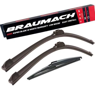 Wiper Blades Aero for Toyota Prius C HATCH 2012-2017 FRONT PAIR & REAR 3 x BLADE — 第 1/4 张图片