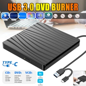 Unità DVD Esterna USB 3.0 TypeC Masterizzatore Slim CD,DVD-RW Masterizzatore per PC Portatile - Foto 1 di 12