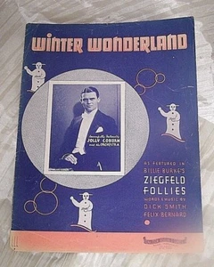 VINTAGE SHEET MUSIC **WINTER WONDERLAND * 1934 * ORIGINAL - Picture 1 of 2