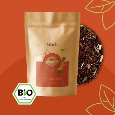 BIOVIC Mint Mandarine BIO Rooibos Tee – Mit Pfefferminze & Mandarinenschalen