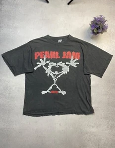 Mens Vintage 90s Pearl Jam Alive Stickman Band Tour T Shirt Short Sleeve - Picture 1 of 17