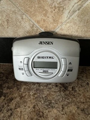Jensen Cassette Player. Digital Clock, Alarm AM/FM Radio - Image 1 of 4