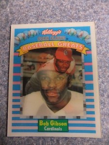 L#599 1991 Kellogg's Corn Flakes Baseball Greats Sportsflics, #5 Bob Gibson