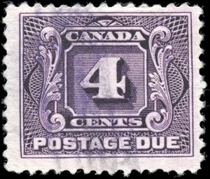 Canada Used F+ 4c Scott #J3 1928 Postage Due Stamp - Bild 1 von 2