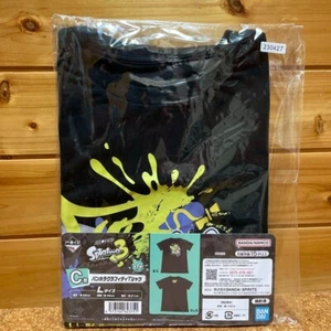 Splatoon 3 Bankara Graphic Black T-shirt L size Ichiban Kuji Prize Bandai - Picture 1 of 5