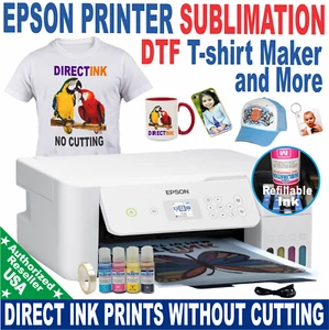 Epson Tank Printer with Sublimation ink + DTF T-Shirt Maker + Bundle Start Bundl - Photo 1/6