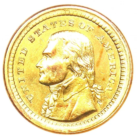 1903 Jefferson Louisiana Gold Dollar Coin G$1 ANACS Uncirculated Detail (UNC MS) Cover