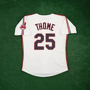 Jim Thome 1993 Cleveland Indians Men's Home White Cooperstown Jersey - Picture 1 of 6