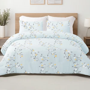 3-Piece Floral King Size Comforter Set, Microfiber Bedding down Alternative Comf - Picture 1 of 12