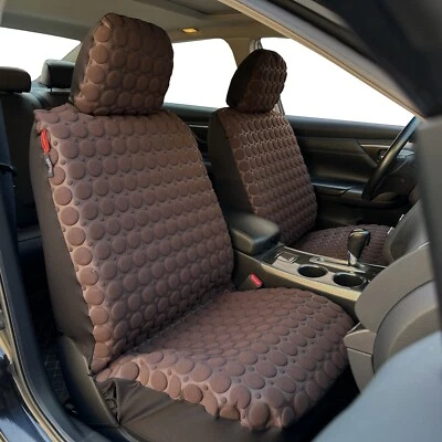 For Chrysler Town & Country Car Seat Covers Front Set Luxury Brown linen 2PCS - Image 1 of 4