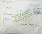British Mandate Cover to Tel Aviv Returned by Censor with Explanation Rare