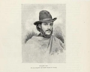 1884 Stampa Antica = Rosalino PILO = Risorgimento = RITRATTO Old Print - Picture 1 of 1