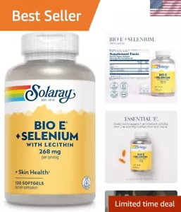 High-Potency 400 IU Vitamin E with Selenium - 120 Softgels for Antioxidant Boost - Picture 1 of 8