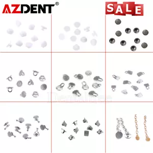 AZDENT Pulsante linguale ortodontico dentale adesivo catena rotonda/rettangolare/bottone - Foto 1 di 51