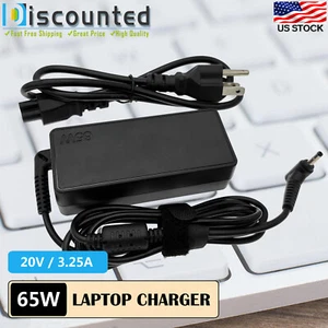 For Lenovo IdeaPad 3 15IAU7 82RK 82RK001FUS 65W Charger AC Adapter Power Cord - Picture 1 of 9