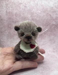 OOAK Miniature Teddy Bear Artist Handmade Jointed Toy Valentine's Gift - Picture 1 of 8