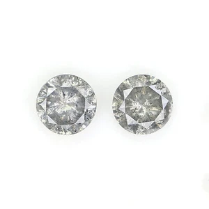 0.50 CT Natural Loose Round Pair Diamond 4.05 MM Salt And Pepper Diamond LQ2806 - Picture 1 of 8