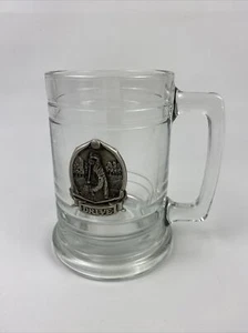 Vintage Glas Golf Bierkrug / Bierstein mit Zinn "The Drive" Golfschläger - Bild 1 von 9