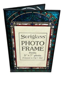 UNUSED Seriglass Folding Picture Frame 5x7 Flour-De-Lis w/Original Box - Picture 1 of 4