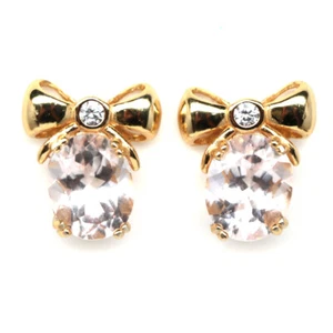 Pendientes De Topacio Blanco Y Circonita Cubica De Plata Esterlina 925 8 X 10 Mm - Imagen 1 de 4