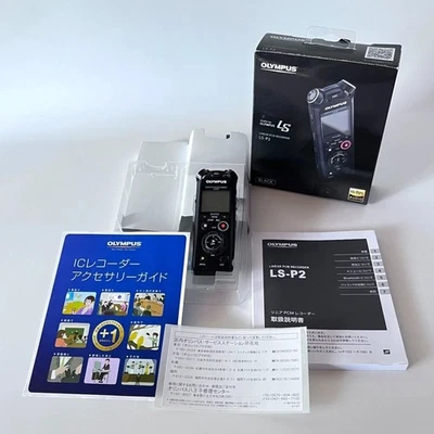 OLYMPUS LS-P2 Linear PCM Voice Recorder Portatile 8GB Black Box Set Testato... - Immagine 1 di 4