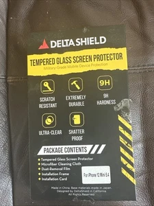 Delta Shield Tempered Glass Screen Protector iPhone 12 MINI 5.4 New Opened - Zdjęcie 1 z 3