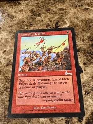 LAST-DITCH EFFORT Magic the Gathering MTG Urza's Legacy LP - Image 1 of 2