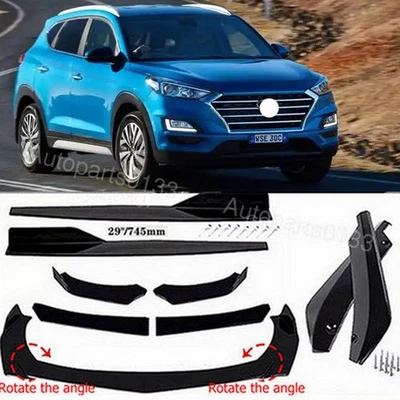 For Hyundai Tucson 2005-2025 Glossy Front Bumper Lip Splitter Diffuser Body Kit Foto 1 de 4