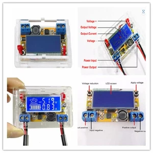 DC-DC einstellbarer Abwärtswandler Step Down Power Supply Modul LCD mit Gehäuse - Picture 1 of 11