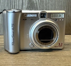 Canon PowerShot A75 Silver 1.8" LCD 3.2MP Digital Camera, 3X Optical Zoom PARTS - Picture 1 of 14