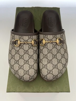 Gucci GG Hombre Toboganes Marrón Talla 7.5 EE. UU./7 UE Sin Usar con Caja Foto 1 de 4