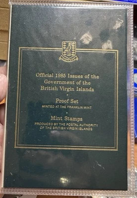 BRITISH VIRGIN ISLAND Set 1985 RARE STAMPS 1 cent 1 Dollar Silver  - Image 1 of 4