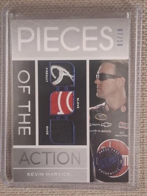 2012 Press Pass Kevin Harvick Nascar Raced Used Firesuit / Glove / Shoe # 01/10 - Image 1 of 4