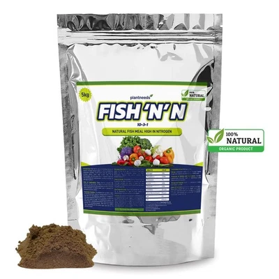 Fish 'N' N - Organic Fish Meal Fertiliser 5kg | Garden Fertiliser | NPK 10-3-1-6 - image 1 of 4