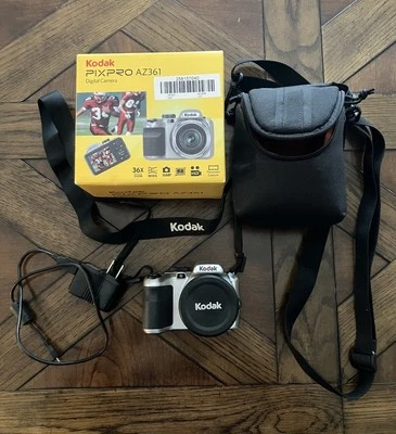Kodak PixPro AZ361-SILVER-16 MP-Digital Camera, Battery, Charger, New In Box - Image 1 of 4