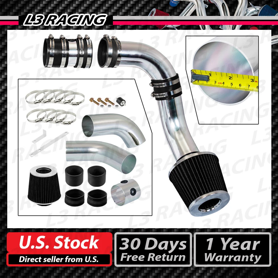 KIT ADMISIÓN AIRE FRÍO NEGRO + FILTRO SECO 99-05 Pontiac Grand AM 3.4L V6 Foto 1 de 4