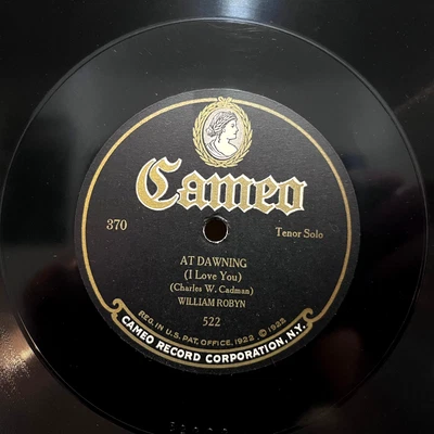 WILLIAM ROBYN - Dawning / Somewhere (1923 Cameo) - 10" Shellac 78RPM Record - E+ - Image 1 of 4