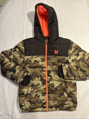 Chaqueta de invierno Hurly Puffer para niños jóvenes, XL, camuflaje.  Nuevo sin etiquetas Foto 1 de 4