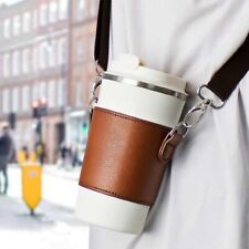 Hand-Carrying Coffee Cup Holder Portable Handbag Cup Bag Leather Case