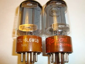 Ein Paar 5881 / 6L6WGB Röhren von Tung-Sol, eine Marke Marconi, hohe Bewertungen - Bild 1 von 3