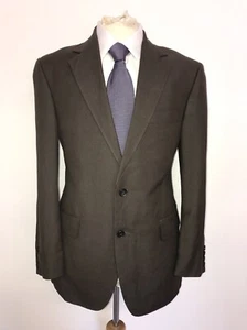 GIEVES & HAWKES -Mens Classic Fit BROWN LINEN SUIT - 38 Reg - W32 L30 - GORGEOUS - Picture 1 of 11