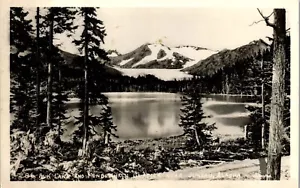 Cartolina fotografica vintage RPPC Auk Lake Mendenhall ghiacciaio vicino Juneau Alaska AK - Foto 1 di 3