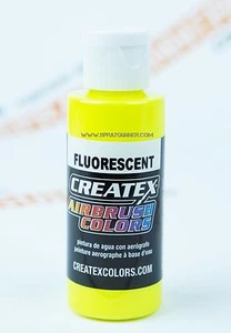 Createx Airbrush Colors 5405 Fluorescent Yellow 4oz. water-based paint  - Picture 1 of 3