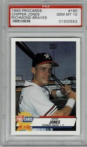 1993 PROCARDS RICHMOND BRAVES #190 CHIPPER JONES EDELSTEIN NEUWERTIG PSA 10 - Bild 1 von 1