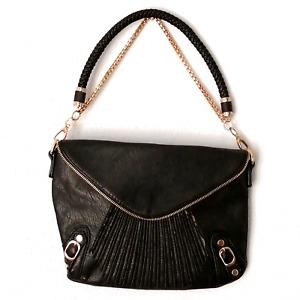 Urban Expressions Womens Handbag Front Flap Zip & Snap Close Double Straps M