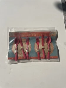 ANTIQUE TOY PLASTIC JUNIOR CUTLERY IDEAL NOVELTY CO VINTAGE 1930 - Picture 1 of 5