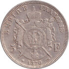 France - 5 francs - Napoléon III - Argent - Tête laurée - 1870 A - N°1290
